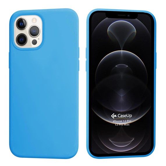 CaseUp Apple iPhone 12 Pro Max Kılıf Slim Liquid Silicone Mavi 1